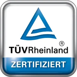 Zertifizierungs-Symbol: TÜV PersCert – geprüfte Sachverständigenkompetenz, zertifiziert durch TÜV Rheinland