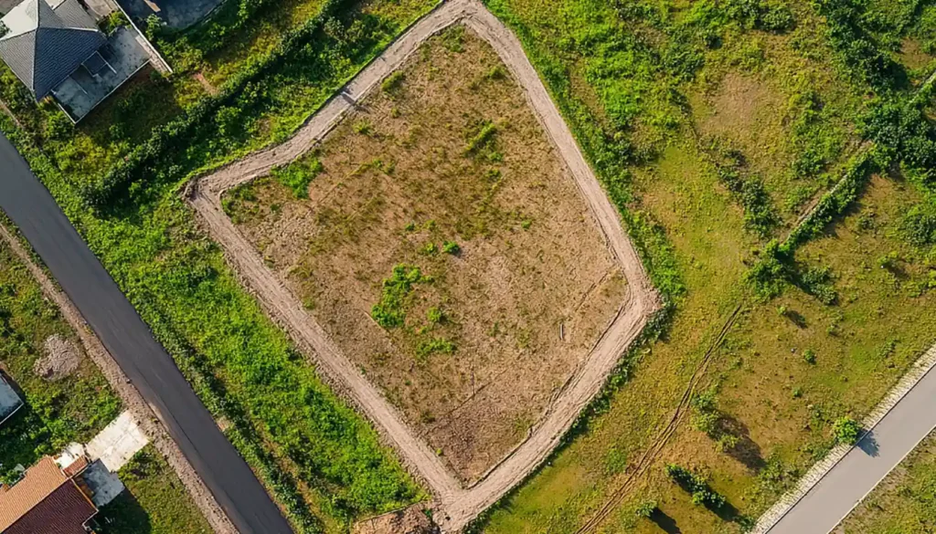 Luftaufnahme eines Grundstücks