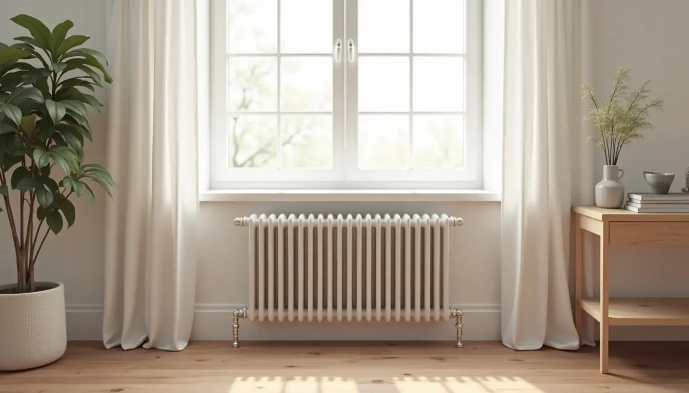 Heizkörper unter einem Fenster in einem Wohnraum – typische Heizsituation in Bestandsimmobilien
